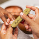 Bamboo Nail File+in use