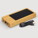 Bamboo Solar Power Bank+cable