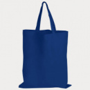 Coloured Cotton Short Handle Tote Bag+Navy