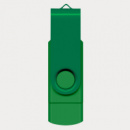 Helix 8GB Dual Flash Drive+Dark Green