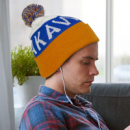 Kenai Custom Knitted Beanie+in use