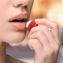 Prima Lip Balm Ball+in use