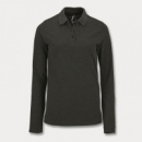 SOLS Perfect Womens Long Sleeve Polo+Charcoal Melange