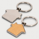 Santo House Shaped Key Ring+Silver