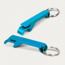 Snappy Metal Bottle Opener Key Ring+Light Blue