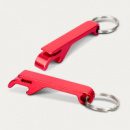 Snappy Metal Bottle Opener Key Ring+Red