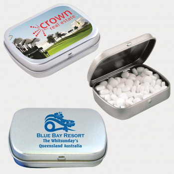 Sugar Free Breath Mints in Silver Tin