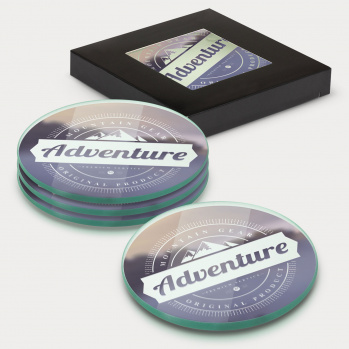 Venice Glass Coaster Set of 4 Round (Full Colour)