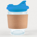 Vienna Coffee Cup Snap Lid Cork Band+Light Blue