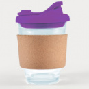 Vienna Coffee Cup Snap Lid Cork Band+Purple