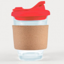 Vienna Coffee Cup Snap Lid Cork Band+Red