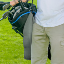 Waffle Golf Towel+in use