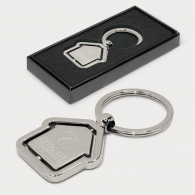 Spinning House Metal Key Ring image